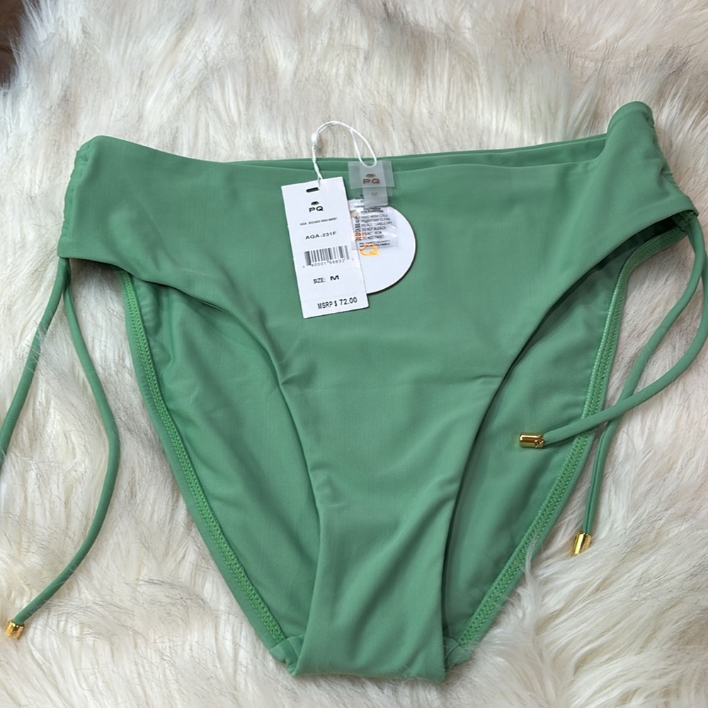 🆕 PQ Swim Ruched High Waisted